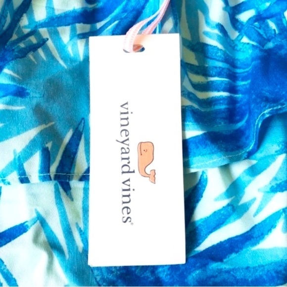 Vineyard Vines One Shoulder Electric Palm Dress Size 4 NWT - Picture 8 of 13